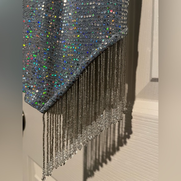 👗 NWT! Prism & Fringe Beaded Mini Dress - Picture 8 of 10